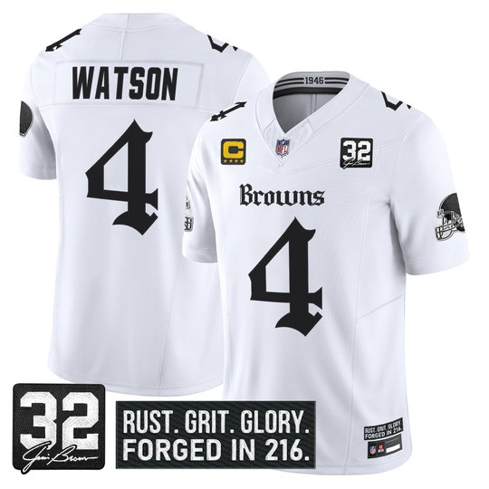 Men's Cleveland Browns 'Gothic Dawg Shadows Drop' Vapor Limited Jersey - All Stitched