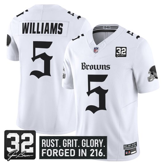Men's Cleveland Browns 'Gothic Dawg Shadows Drop' Vapor Limited Jersey - All Stitched