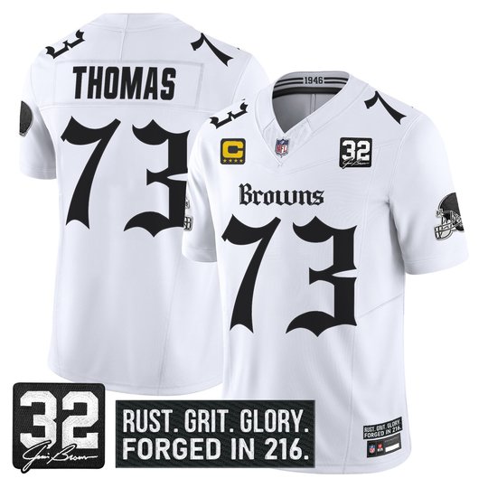 Men's Cleveland Browns 'Gothic Dawg Shadows Drop' Vapor Limited Jersey - All Stitched