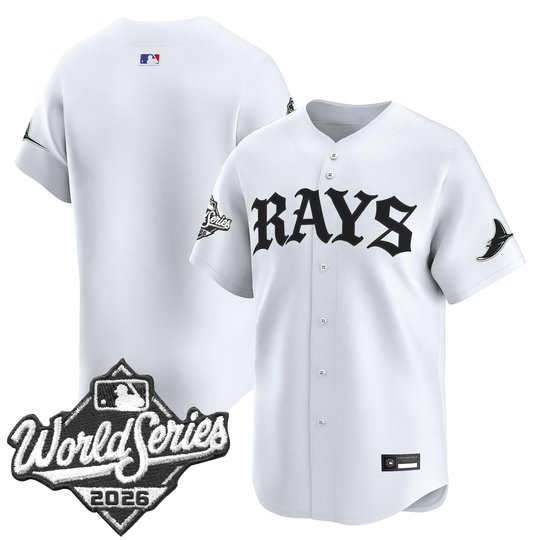 Men's Tampa Bay Rays 2026 World Series Vapor Premier Limited Jersey - Old English Edition - All Stitched