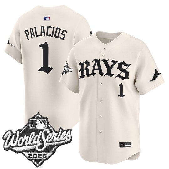Men's Tampa Bay Rays 2026 World Series Vapor Premier Limited Jersey - Old English Edition - All Stitched