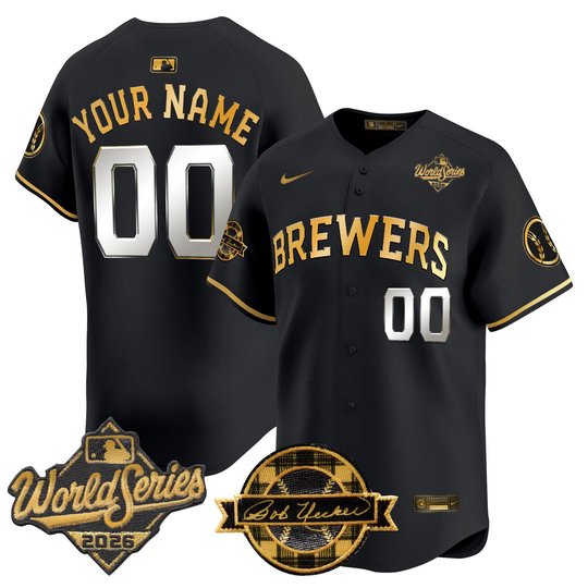 Milwaukee Brewers 2026 World Series Vapor Premier Limited Custom Jersey V2 - Bob Uecker Patch - All Stitched