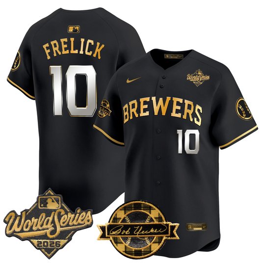 Men's Milwaukee Brewers 2026 World Series Vapor Premier Limited Jersey V2 - Bob Uecker Patch - All Stitched