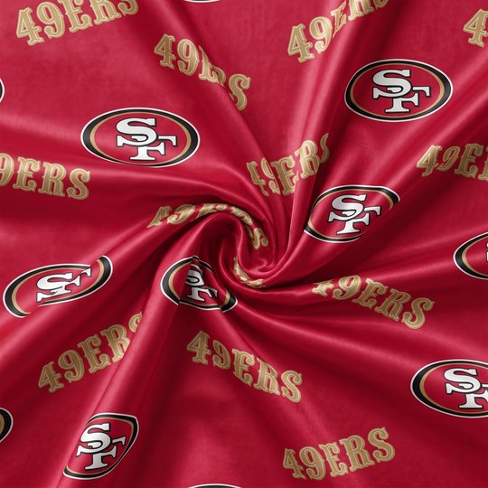 San Francisco 49ers Long Sleeve Satin Pajama Set