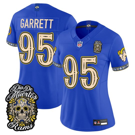 Women's Los Angeles Rams Día de los Muertos Vapor Limited Jersey - All Stitched