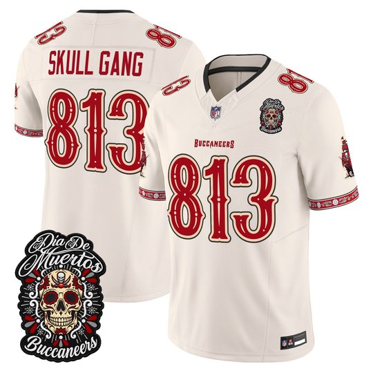 Men's Tampa Bay Buccaneers Día de los Muertos Vapor Limited Jersey - All Stitched