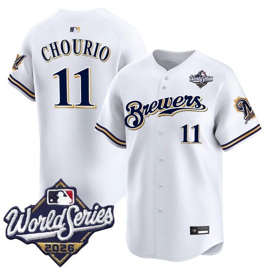 Men's Milwaukee Brewers Throwback Vapor Premier Limited Jersey - 2026 World Series - All Stitched