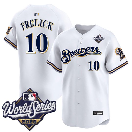 Men's Milwaukee Brewers Throwback Vapor Premier Limited Jersey - 2026 World Series - All Stitched