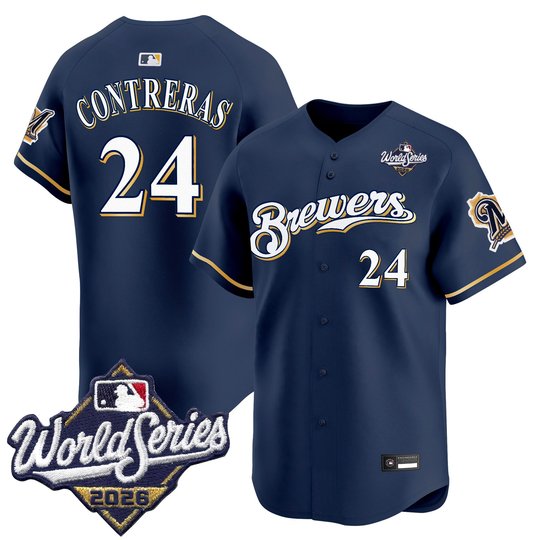Men's Milwaukee Brewers Throwback Vapor Premier Limited Jersey - 2026 World Series - All Stitched