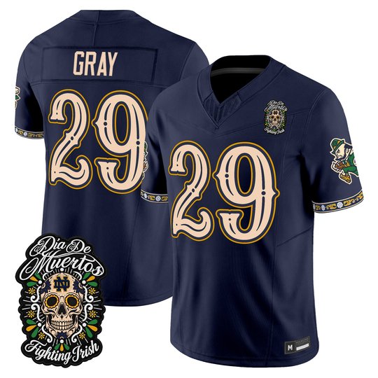 Men's Notre Dame Fighting Irish Día de los Muertos Vapor Limited Jersey - All Stitched