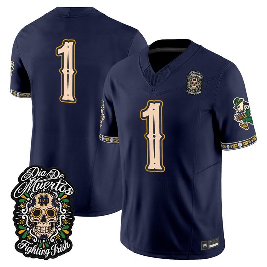 Men's Notre Dame Fighting Irish Día de los Muertos Vapor Limited Jersey - All Stitched