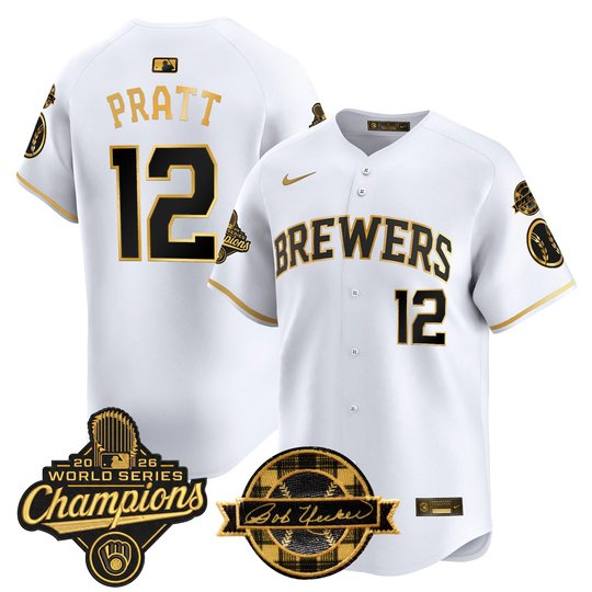 Men's Milwaukee Brewers 2026 World Series Champions Vapor Premier Limited Jersey - Bob Uecker Patch - All Stitched
