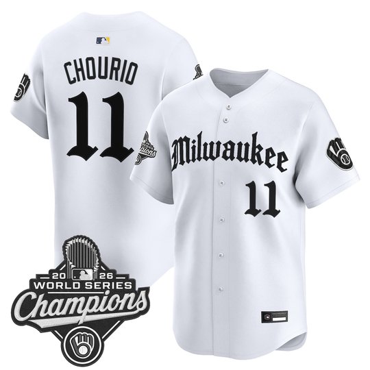 Men's Milwaukee Brewers 2026 World Series Champions Vapor Premier Limited Jersey - Gothic Edition - All Stitched