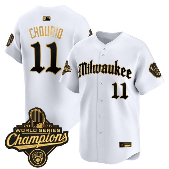 Men's Milwaukee Brewers 2026 World Series Champions Vapor Premier Limited Jersey - Gothic Edition - All Stitched