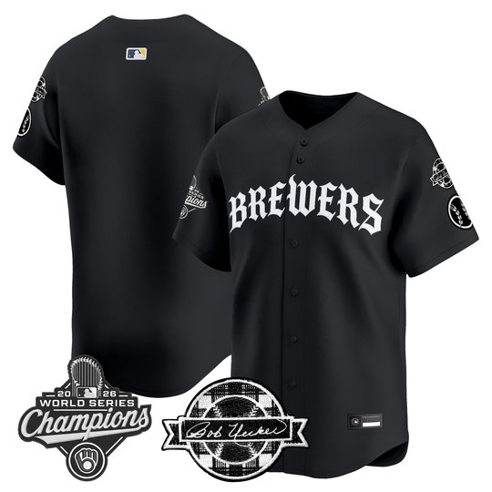 Men's Milwaukee Brewers 2026 World Series Champions Vapor Premier Limited Jersey - Old English Edition - All Stitched