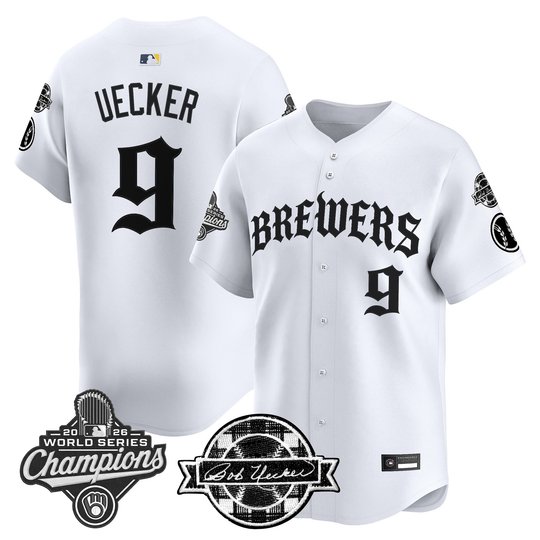 Men's Milwaukee Brewers 2026 World Series Champions Vapor Premier Limited Jersey - Old English Edition - All Stitched