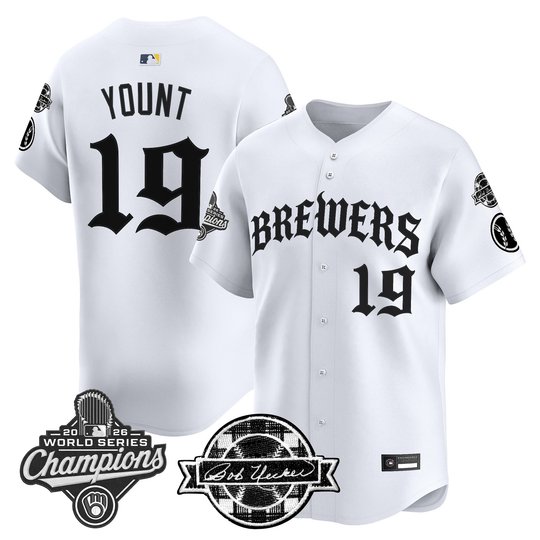 Men's Milwaukee Brewers 2026 World Series Champions Vapor Premier Limited Jersey - Old English Edition - All Stitched