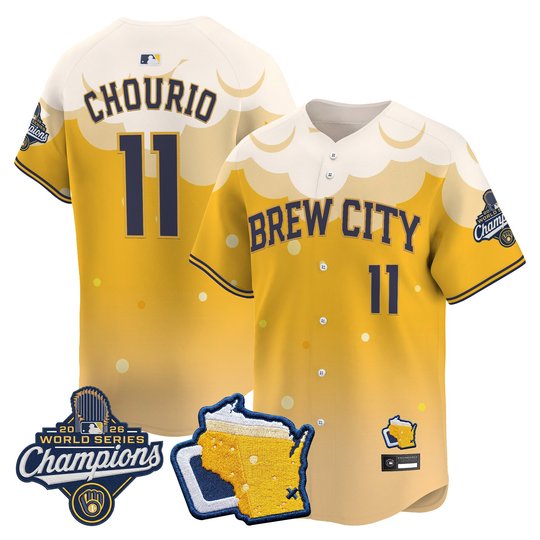 Men's Milwaukee Brewers "Brew City Edition" 2026 World Series Champions Vapor Premier Limited Jersey - Stitched