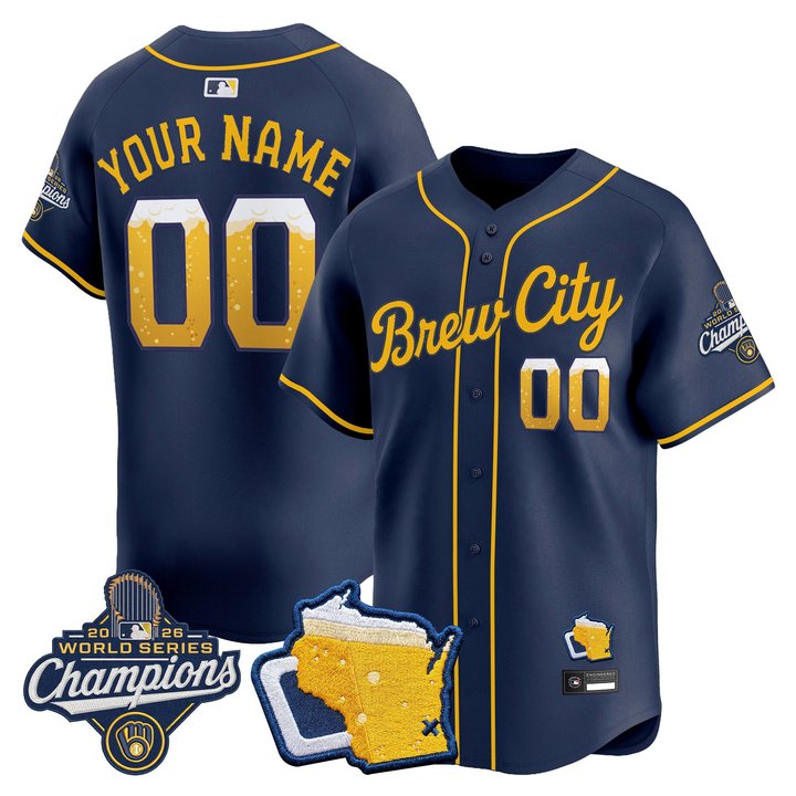 Milwaukee Brewers "Brew City Edition" 2026 World Series Champions Vapor Premier Limited Custom Jersey - Stitched