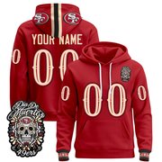 San Francisco 49ers Día de los Muertos Premium Custom Pullover Hoodie - All Stitched