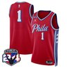 Men's Philadelphia 76ers Swingman Jersey - 24th Season Patch - All Stitched