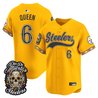 Men's Pittsburgh Steelers Día de los Muertos Vapor Limited Baseball Jersey - All Stitched
