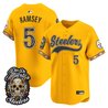 Men's Pittsburgh Steelers Día de los Muertos Vapor Limited Baseball Jersey - All Stitched