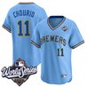 Men's Milwaukee Brewers Throwback Vapor Premier Limited Jersey - 2026 World Series - All Stitched