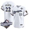 Men's Milwaukee Brewers Throwback Vapor Premier Limited Jersey - 2026 World Series - All Stitched