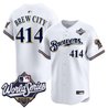 Men's Milwaukee Brewers Throwback Vapor Premier Limited Jersey - 2026 World Series - All Stitched