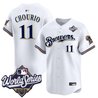 Men's Milwaukee Brewers Throwback Vapor Premier Limited Jersey - 2026 World Series - All Stitched