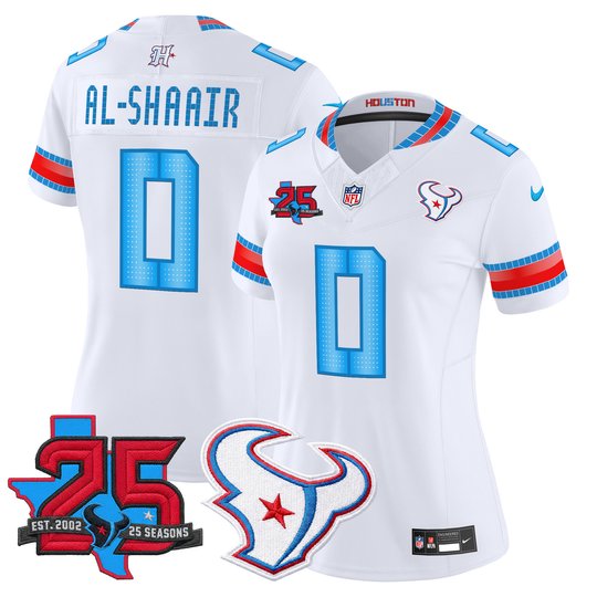 Women's Houston Texans 2026 "Rivalries" Vapor Limited Jersey - 25th Year Anniversary Patch - All Stitched