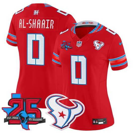 Women's Houston Texans 2026 "Rivalries" Vapor Limited Jersey - 25th Year Anniversary Patch - All Stitched