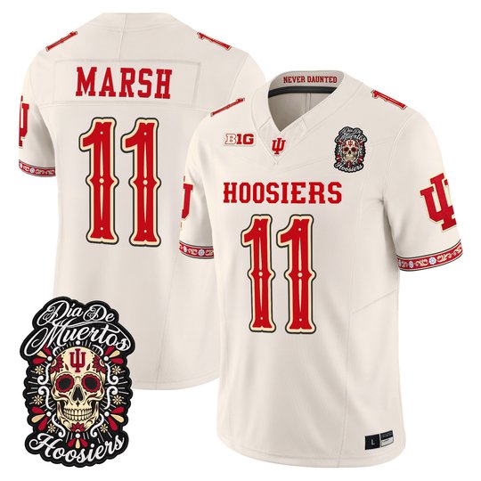 Men's Indiana Hoosiers Día de los Muertos Vapor Limited Jersey - All Stitched