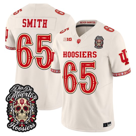 Men's Indiana Hoosiers Día de los Muertos Vapor Limited Jersey - All Stitched