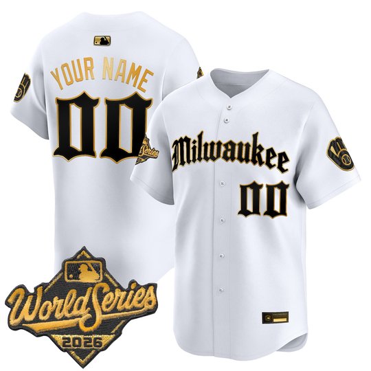 Milwaukee Brewers 2026 World Series Vapor Premier Limited Custom Jersey - Gothic Edition - All Stitched