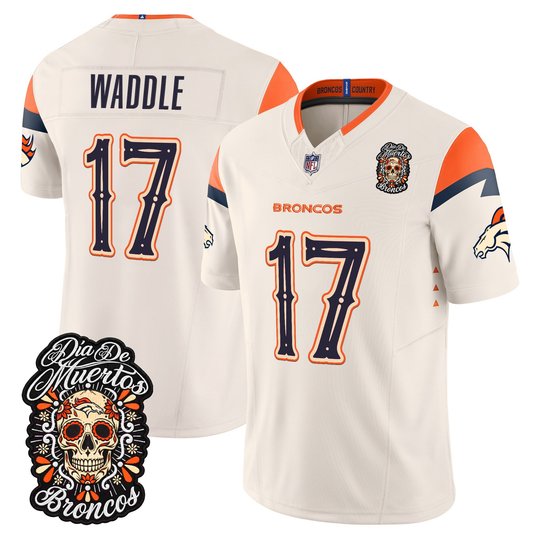 Men's Denver Broncos Día de los Muertos Vapor Limited Jersey - All Stitched