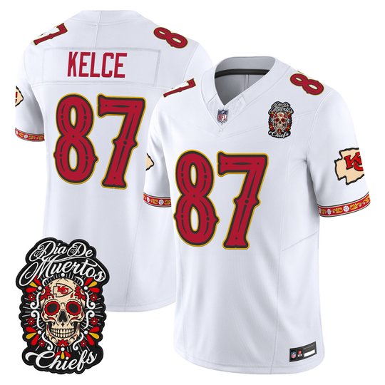 Men's Kansas City Chiefs Día de los Muertos Vapor Limited Jersey - All Stitched