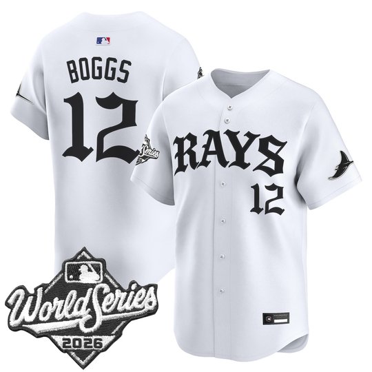 Men's Tampa Bay Rays 2026 World Series Vapor Premier Limited Jersey - Old English Edition - All Stitched