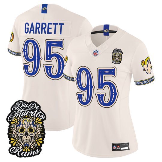 Women's Los Angeles Rams Día de los Muertos Vapor Limited Jersey - All Stitched