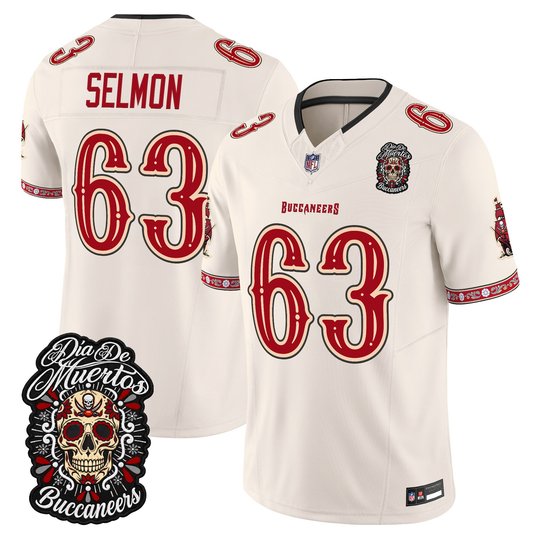Men's Tampa Bay Buccaneers Día de los Muertos Vapor Limited Jersey - All Stitched