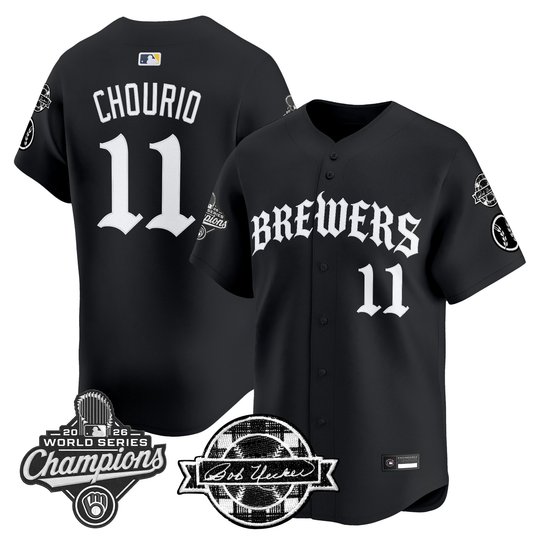 Men's Milwaukee Brewers 2026 World Series Champions Vapor Premier Limited Jersey - Old English Edition - All Stitched