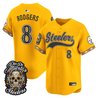 Men's Pittsburgh Steelers Día de los Muertos Vapor Limited Baseball Jersey - All Stitched
