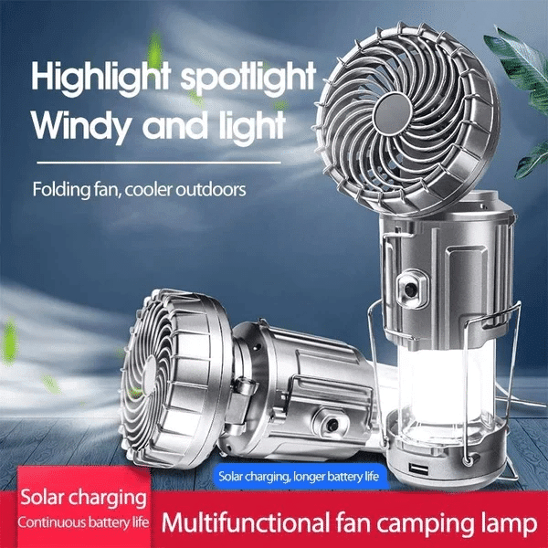 Portable LED Camping Lantern With Fan ?50% OFF – LIMITED TIME ONLY?