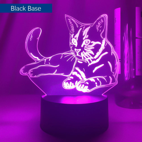 3D Acrylic Led Night Light Little Cat