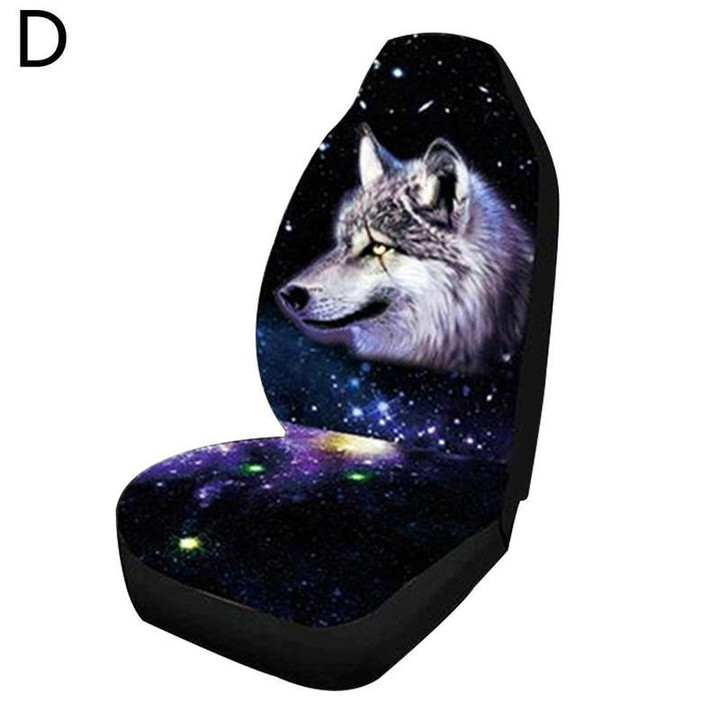 Car Seat Covers 3D Animal Wolf Printing Universal Car Seat Set Protector Seat Cushion Full Cover Auto Interior Accessories