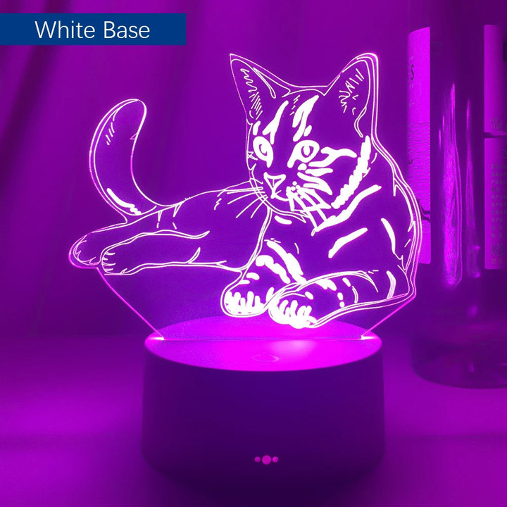 3D Acrylic Led Night Light Little Cat