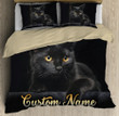 Customize Name Black Cat Bedding Set CATB01