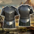 3D All Over Printed Knight Medieval Armor Tops A12