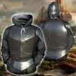 3D All Over Printed Knight Medieval Armor Tops A12